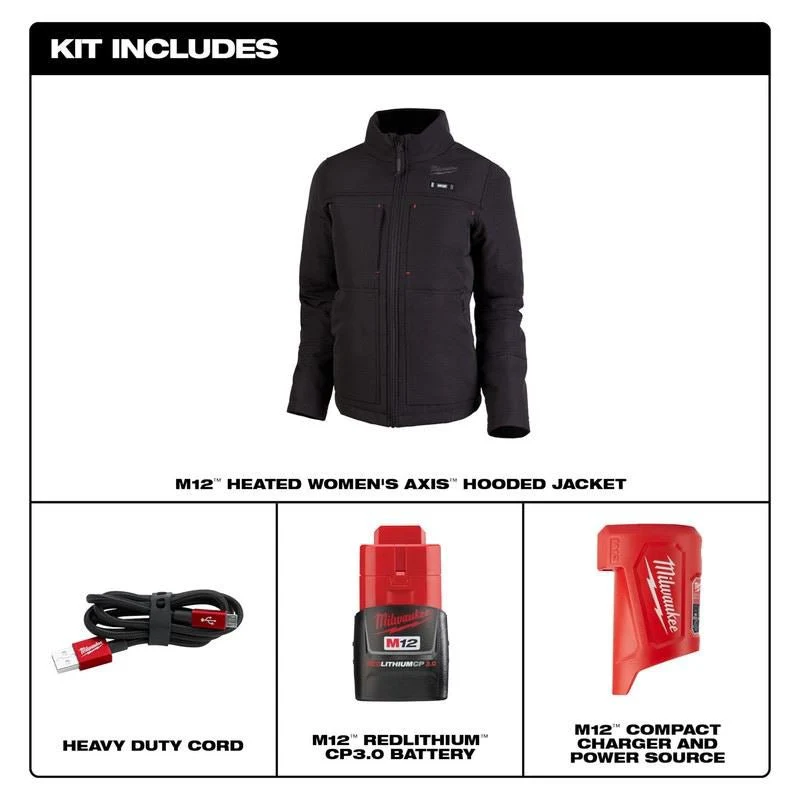 Milwaukee 234B-21 M12 WOMENS HEATED AXIS JACKET KIT- BLACK - Image 9