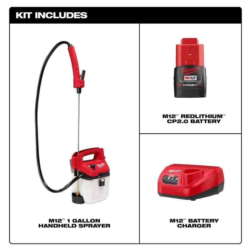 MILWAUKEE 2528-21G1 M12 1 Gallon Handheld Sprayer Kit - Image 8