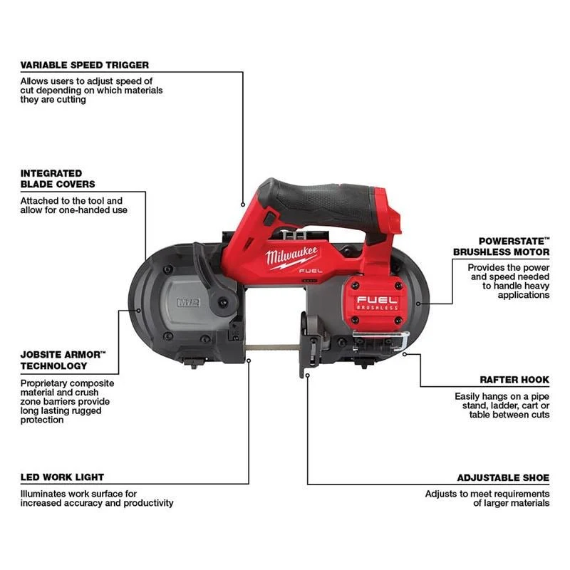 Milwaukee - 2529-21XC - M12 FUEL Compact Band Saw Kit - Image 3