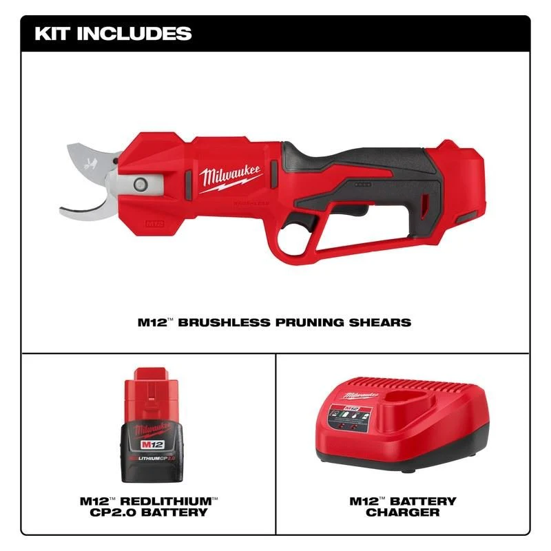 Milwaukee 2534-21 M12 BRUSHLESS PRUNING SHEARS KIT - Image 3