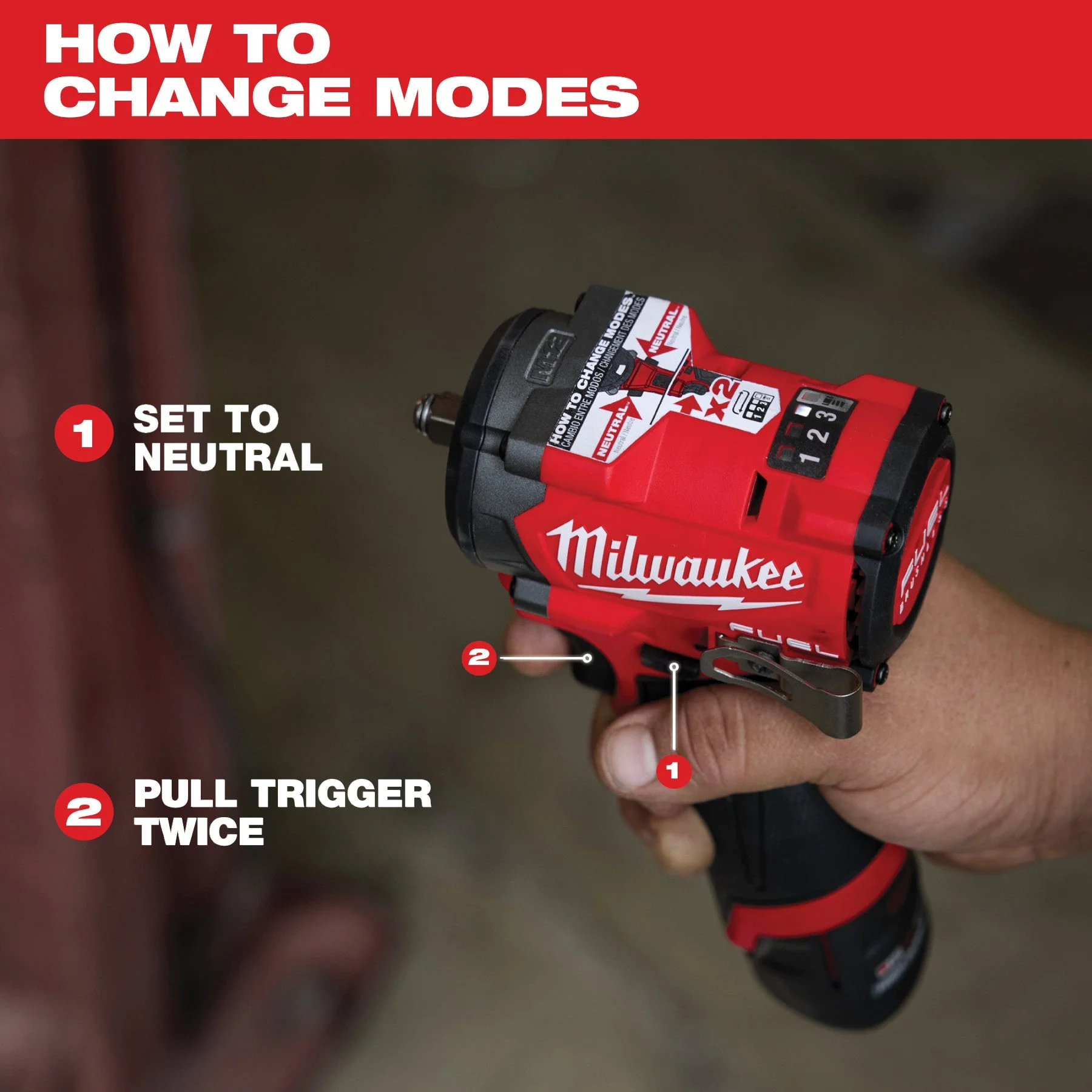 Milwaukee 2563-20 M12 FUEL™ Stubby 1/2" Impact Wrench - Image 15