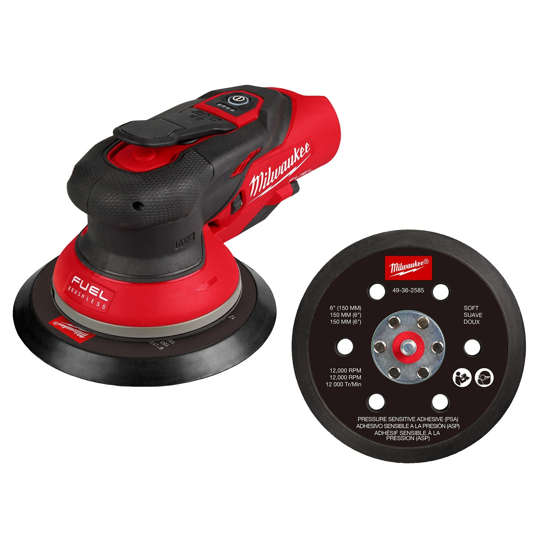 Milwaukee 2584-20 M12™ FUEL™ 6" Random Orbital Sander (3/32") - Image 7