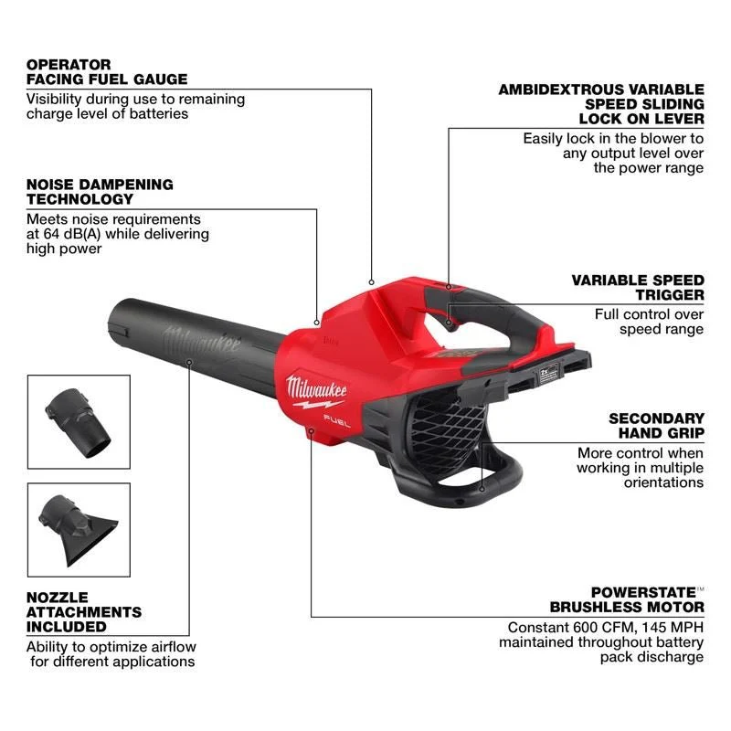 Milwaukee 2824-20 M18 FUEL Dual Battery Blower - Image 15