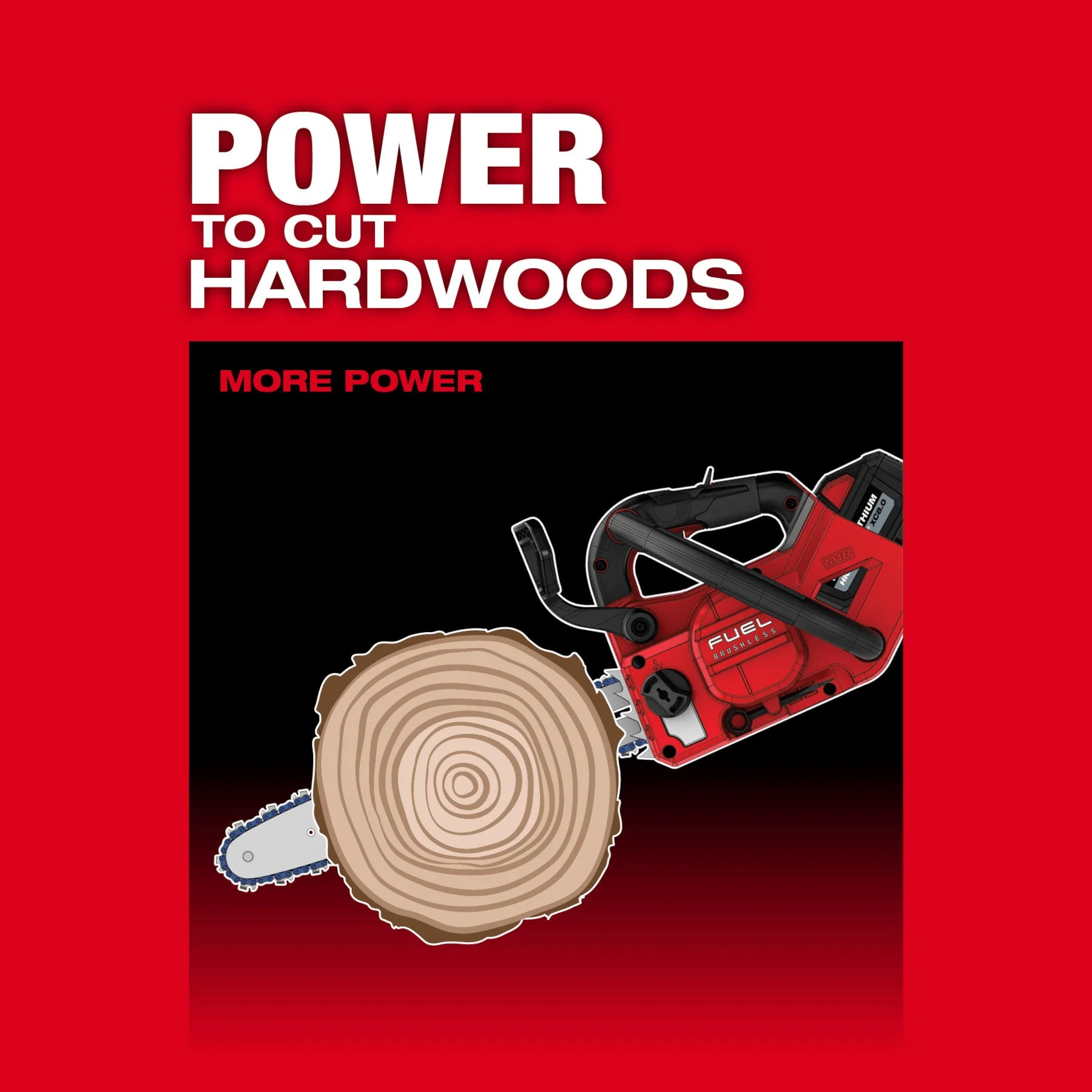 Milwaukee 2826-22T M18 FUEL™ 14" Top Handle Chainsaw 2 Battery Kit - Image 6