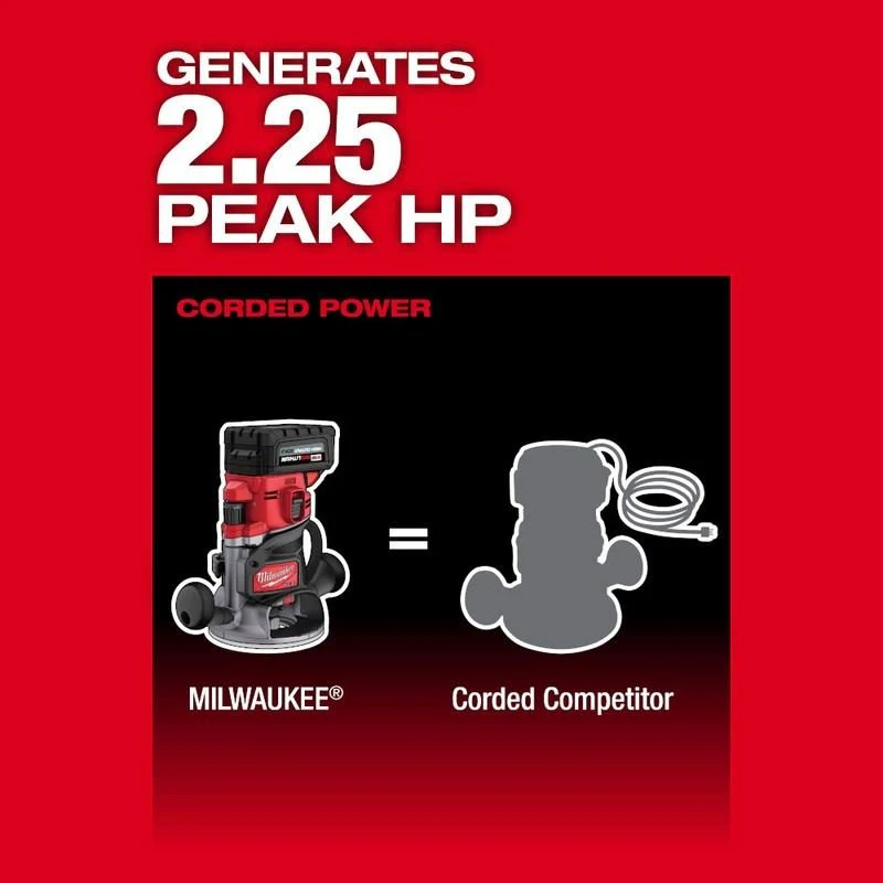 Milwaukee 2838-20 M18 FUEL 18 Volt Lithium-Ion Brushless Cordless 1/2in Router - Tool Only - Image 6