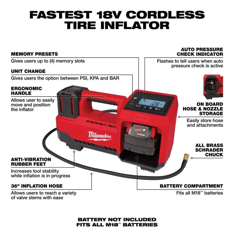 Milwaukee 2848-20 M18 Inflator - Image 11