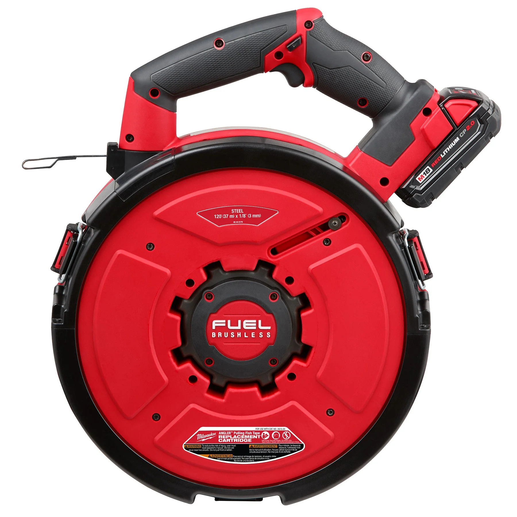 Milwaukee 2873A-22 M18 FUEL™ ANGLER™ 120' Steel Pulling Fish Tape Kit