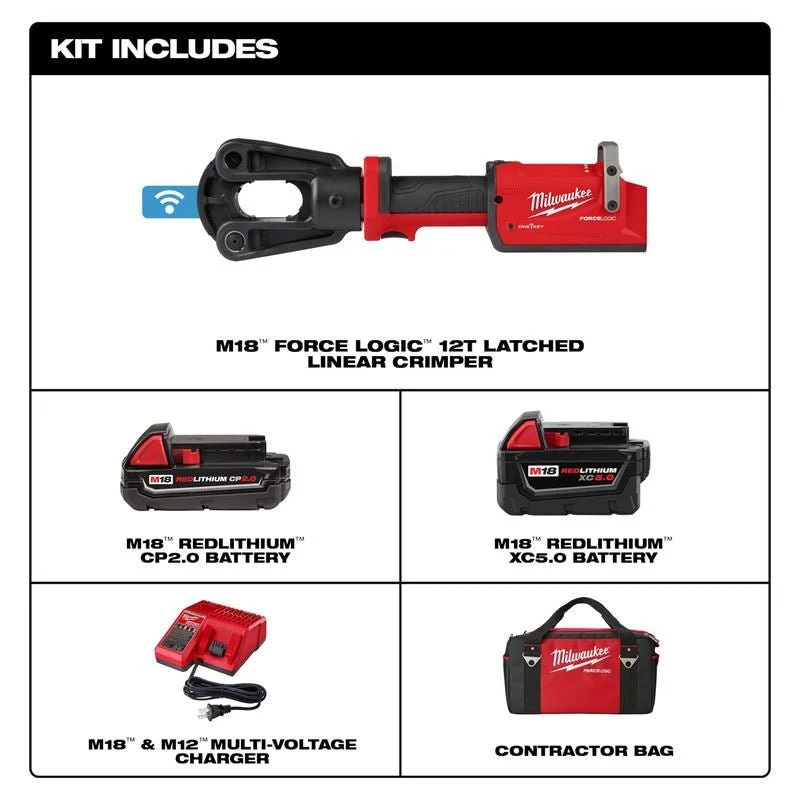 Milwaukee 2878-22 M18 FORCE LOGIC 12T Latched Linear Crimper - Image 3