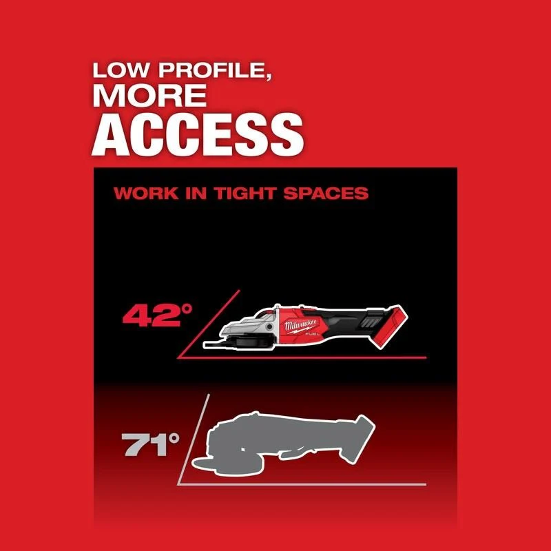 Milwaukee 2887-20 M18 FUEL 5in Flathead Braking Grinder, Slide Switch Lock-On - Image 3