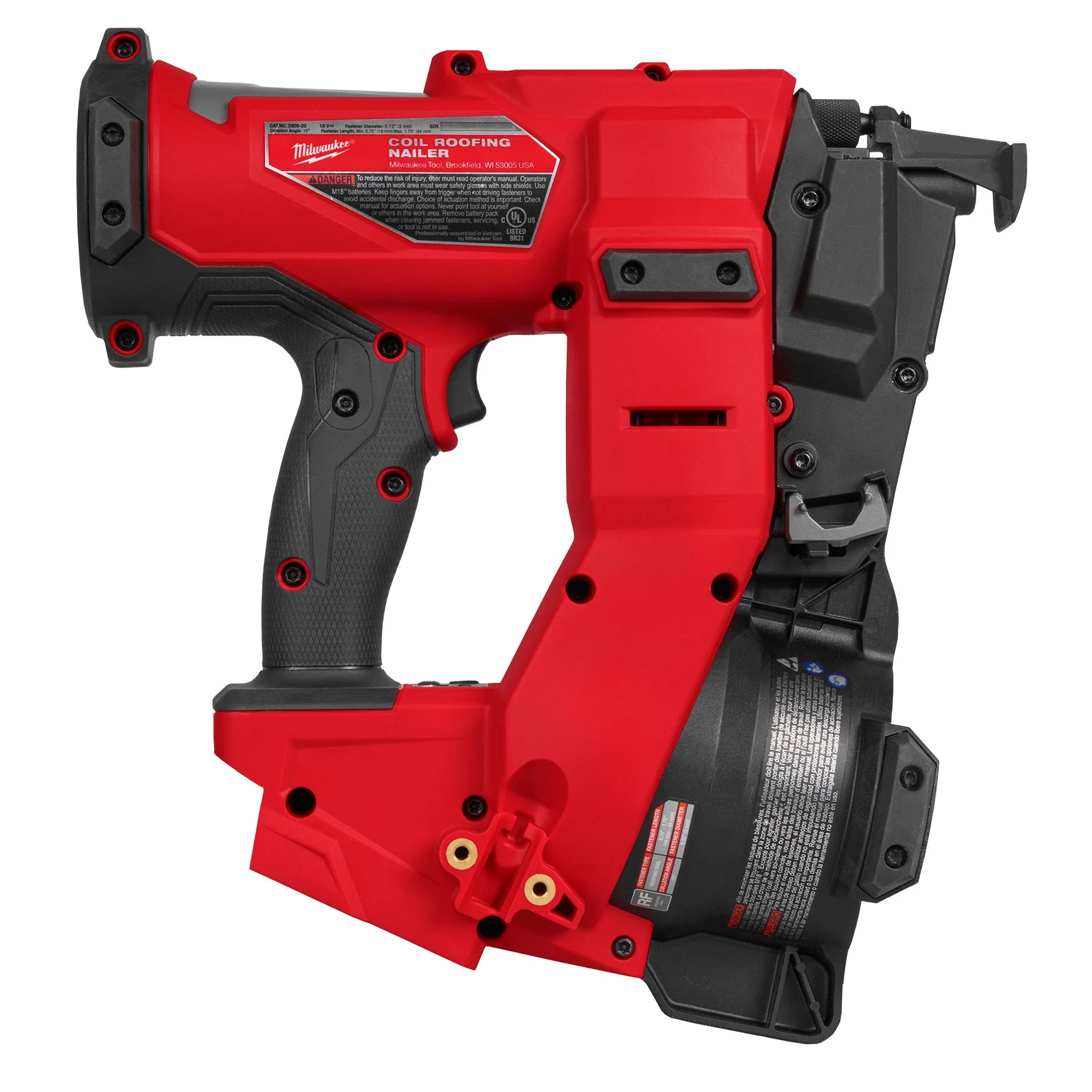 Milwaukee 2909-20 M18 FUEL™ Coil Roofing Nailer (Tool Only) - Image 11