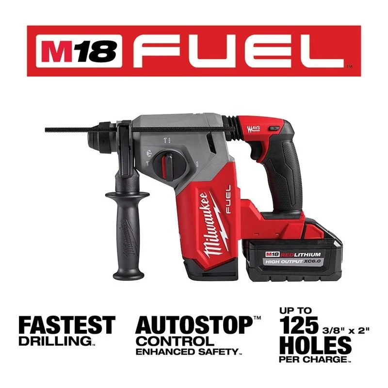 Milwaukee 2912-22 M18 FUEL 1 in SDS Plus Rotary Hammer Kit - Image 2