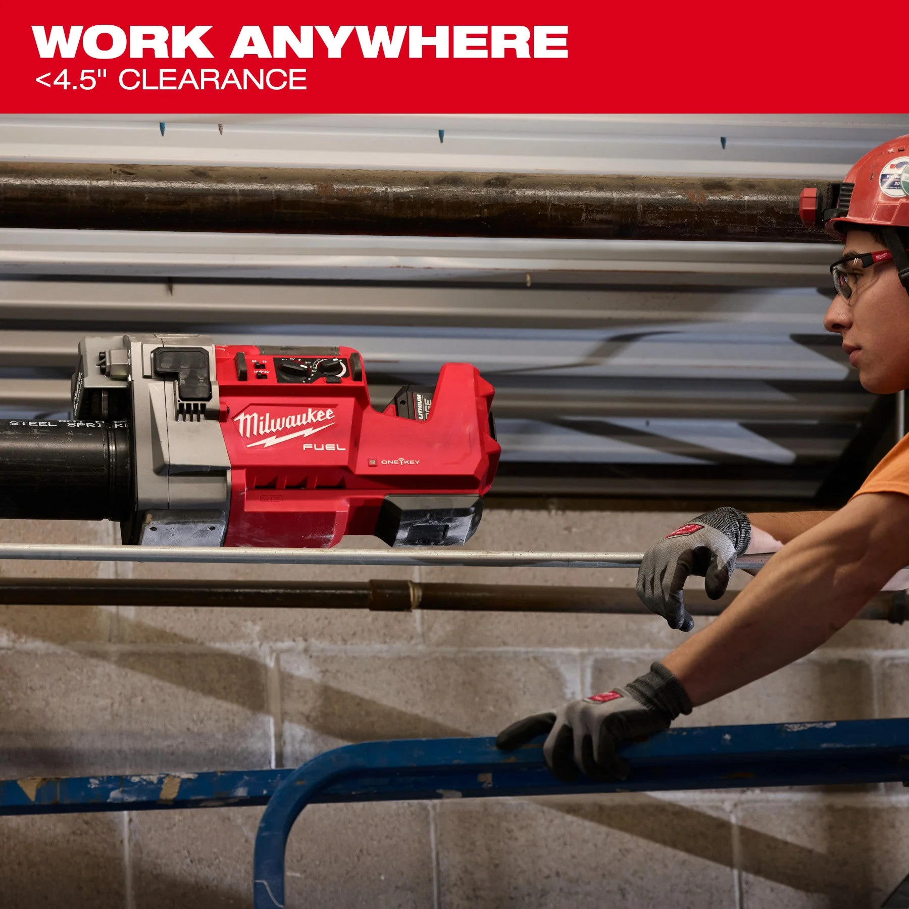 Milwaukee 2927-22 M18 FUEL™ RINGER™ Roll Groover for 1-1/4” - 4” Sch 10/40, 6” Sch 10 - Image 28