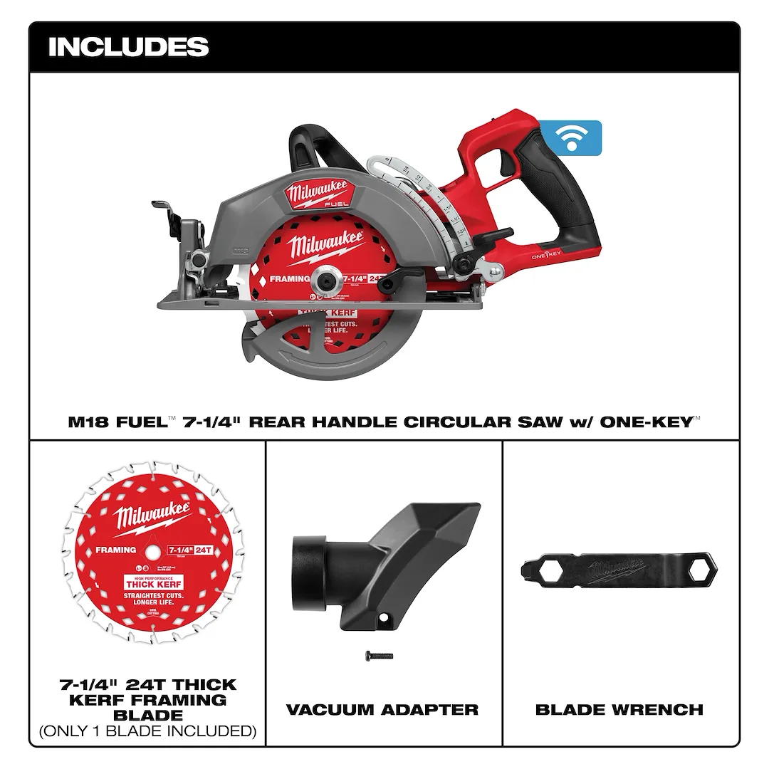 Milwaukee 2931-20 M18 FUEL™ 7-1/4 in. Rear Handle Circular Saw with ONE-KEY™ - Image 2