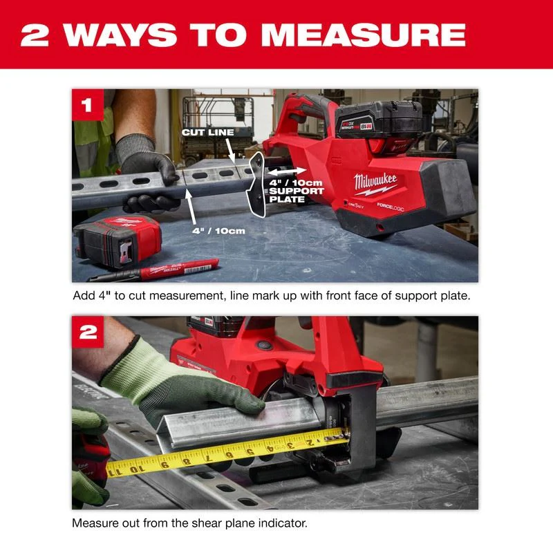 Milwaukee 2933-21 M18 FORCE LOGIC Single Channel Strut Shear Kit - Image 28