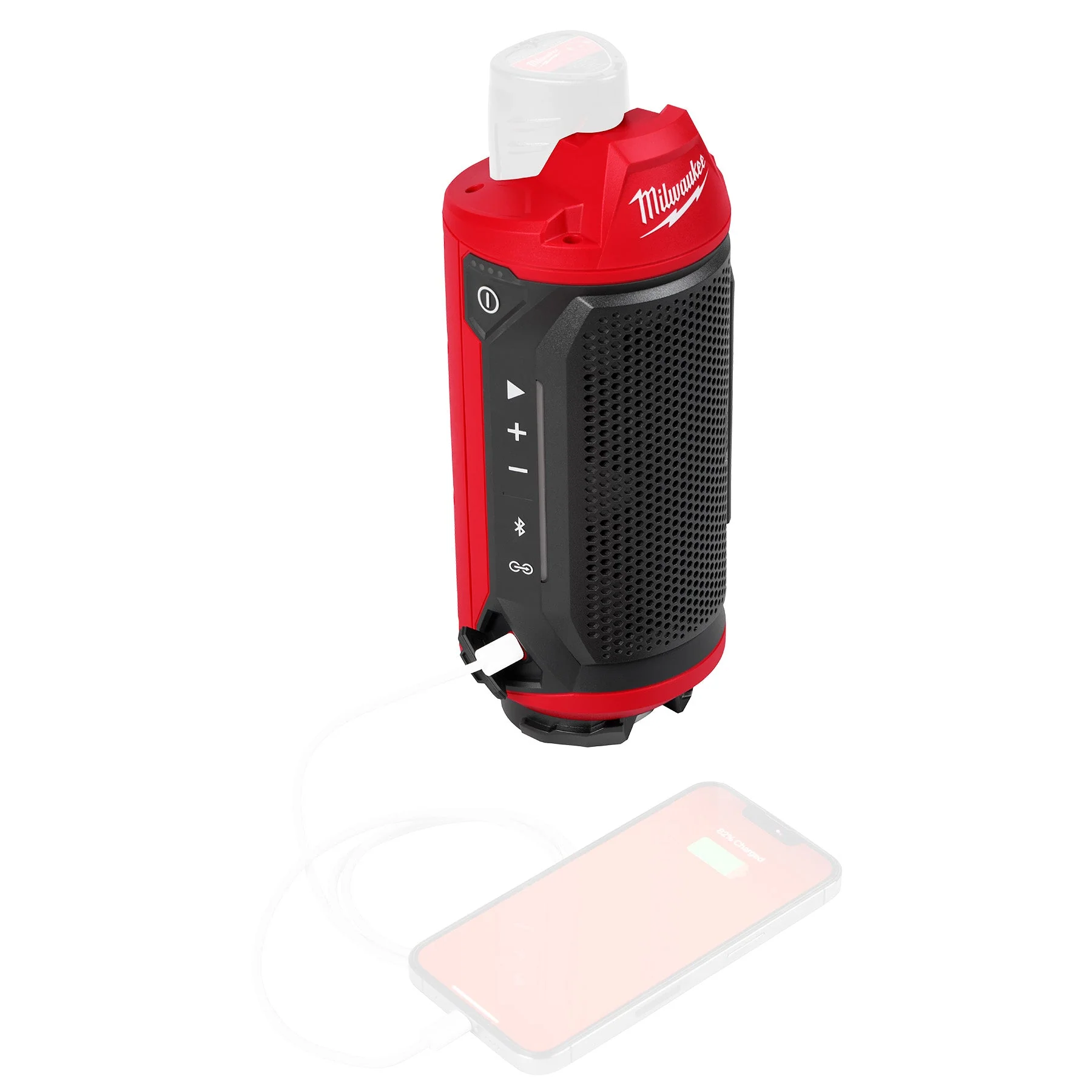 Milwaukee 2955-20 M12™ Bluetooth® Jobsite Speaker w/ PACKOUT™ Compatibility - Image 9