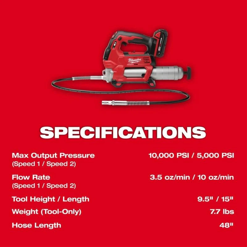 Milwaukee 2967-22GG M18 FUEL 1/2in HTIW w/ Friction Ring and Grease Gun Combo Kit - Image 3