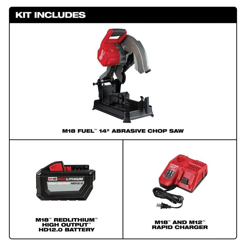 Milwaukee 2990-21HD M18 FUEL 14in Abrasive Chop Saw Kit - Image 2