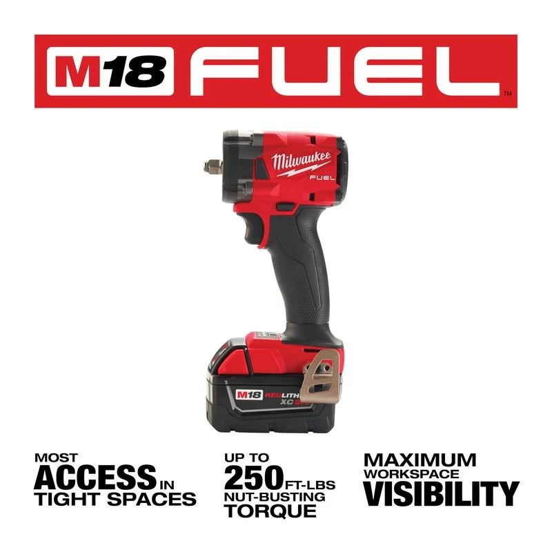 Milwaukee 2991-22 M18 FUEL Compact Impact Wrench and Grinder 2 Tool Combo Kit - Image 3
