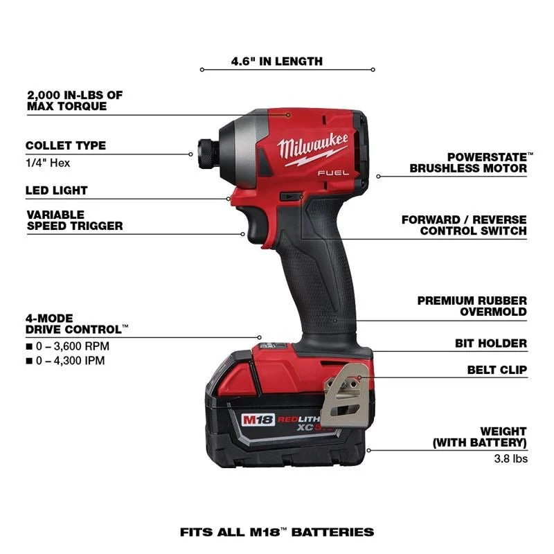 Milwaukee 2998-27 M18 FUEL 7 Tool Combo Kit - Image 6