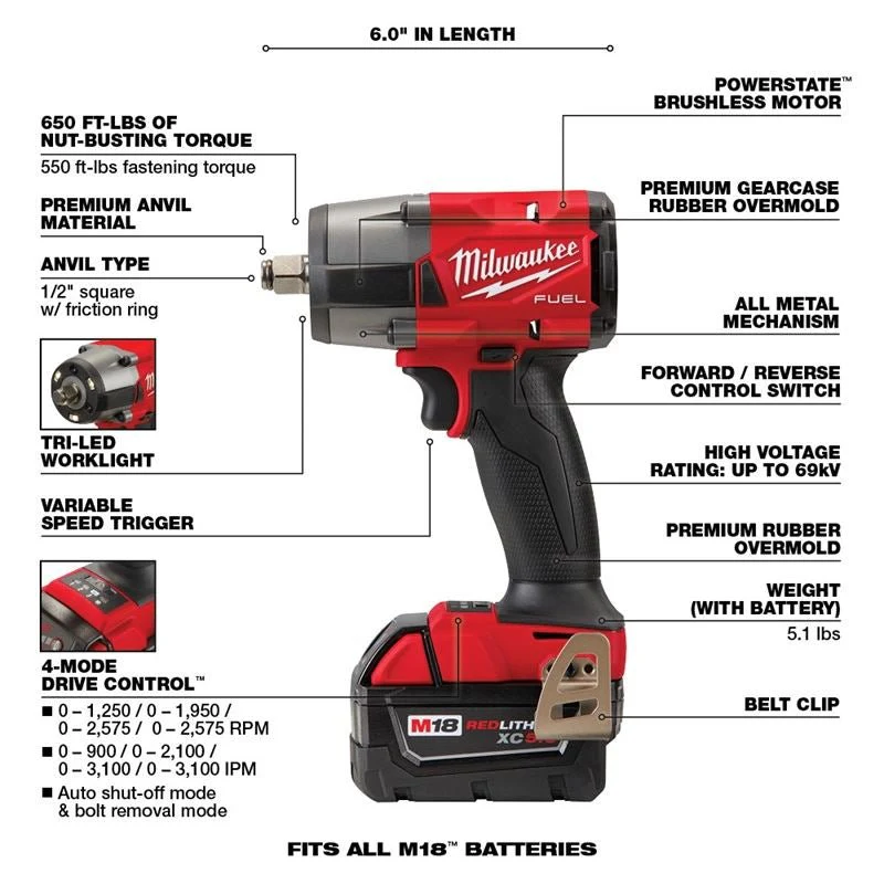 Milwaukee 2998-27 M18 FUEL 7 Tool Combo Kit - Image 8