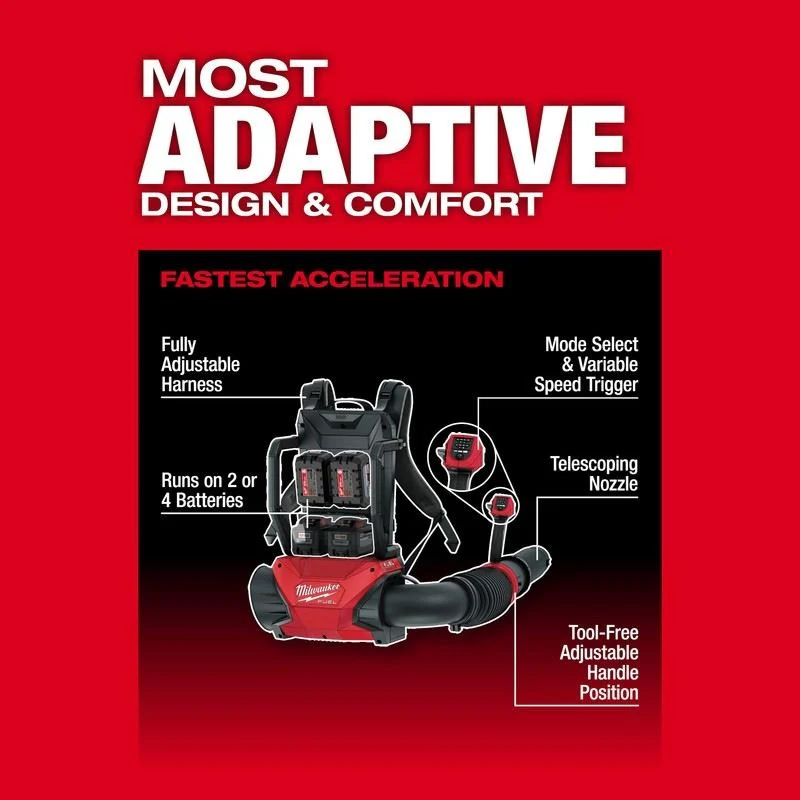 Milwaukee 3009-24HD M18 FUEL Dual Battery Backpack Blower Kit - Image 23