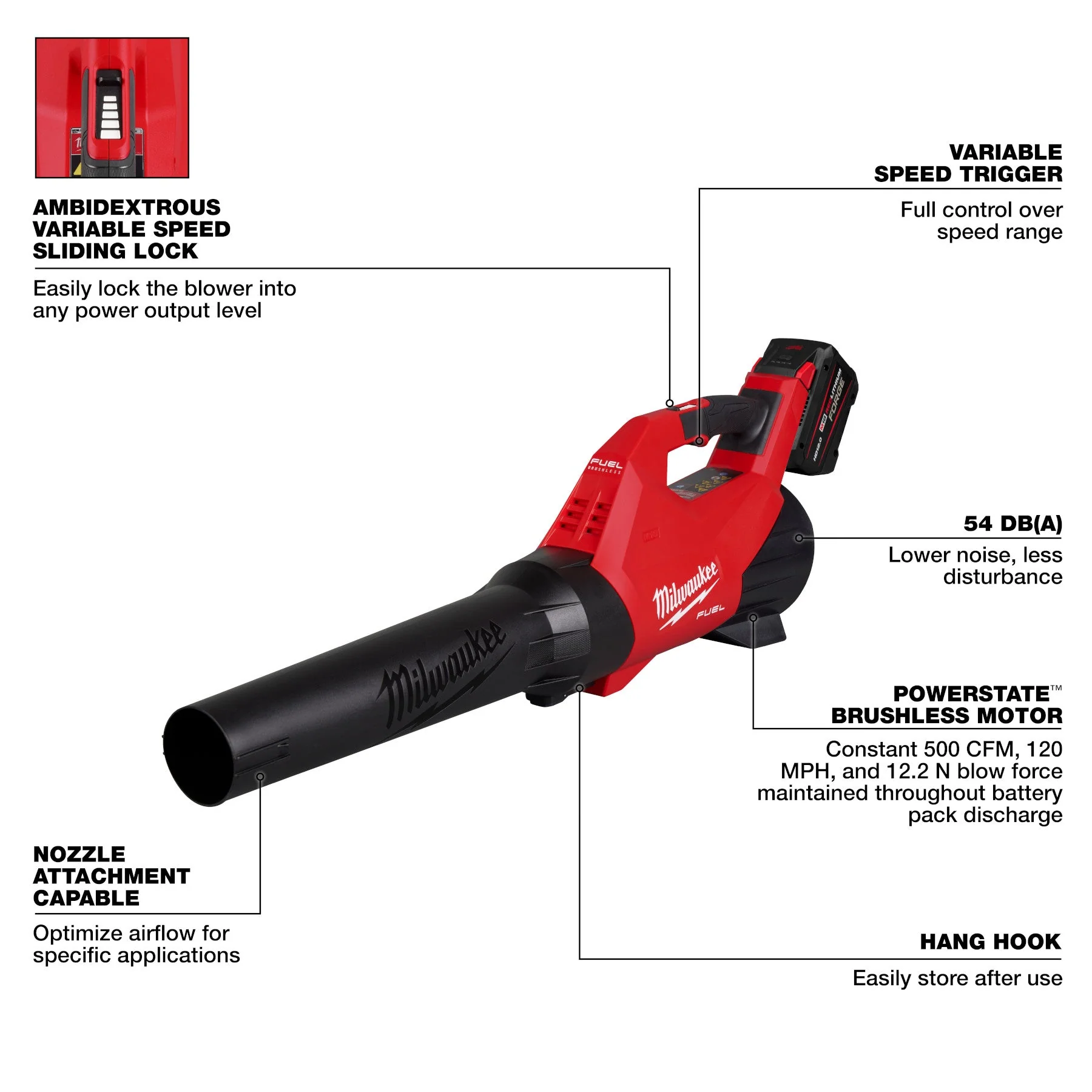 Milwaukee 3017-21HD M18 FUEL™ Blower Kit - Image 2