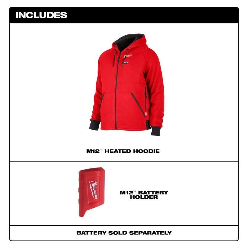 Milwaukee 306R-20 M12 HEATED HOODIE - RED - Image 9