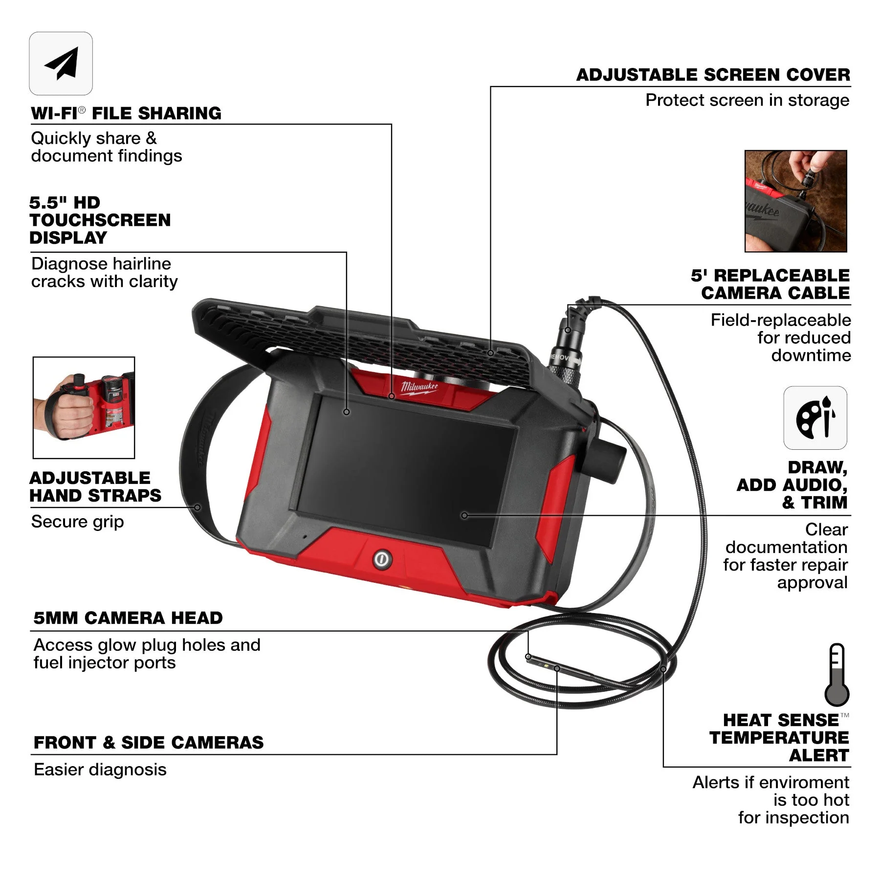 Milwaukee 3151-21 M12™ Auto Shop Borescope w/ Wi-Fi® File Sharing - Image 3