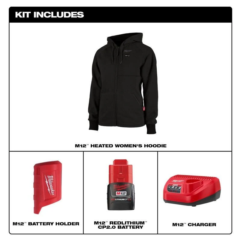 Milwaukee 336B-21 M12 WOMENS HEATED HOODIE KIT - BLACK - Image 10