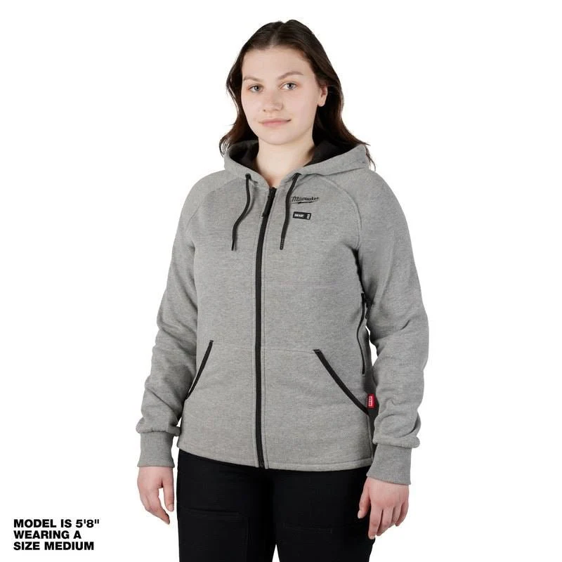 Milwaukee 336G-21 M12 Womens Heated Hoodie - Gray - Image 11