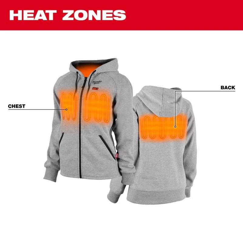 Milwaukee 336G-21 M12 Womens Heated Hoodie - Gray - Image 9
