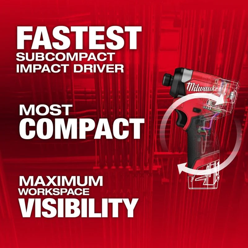 Milwaukee 3453-20 M12 FUEL 1/4in Hex Impact Driver - Image 8
