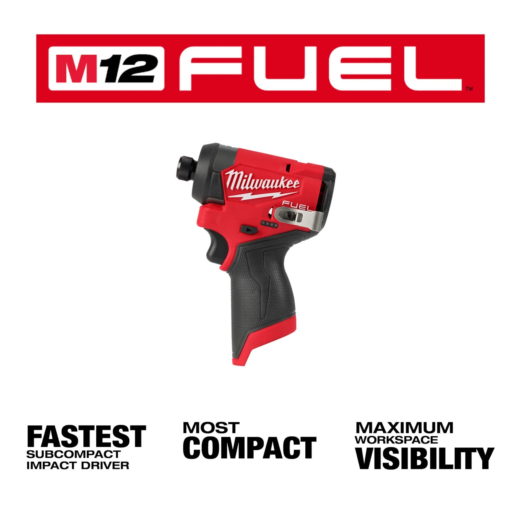 Milwaukee 3453-22 M12 FUEL™ 1/4" Hex Impact Driver Kit - Image 18