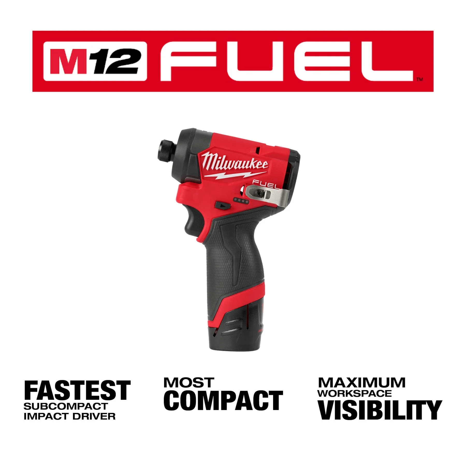 Milwaukee 3453-22 M12 FUEL™ 1/4" Hex Impact Driver Kit - Image 19