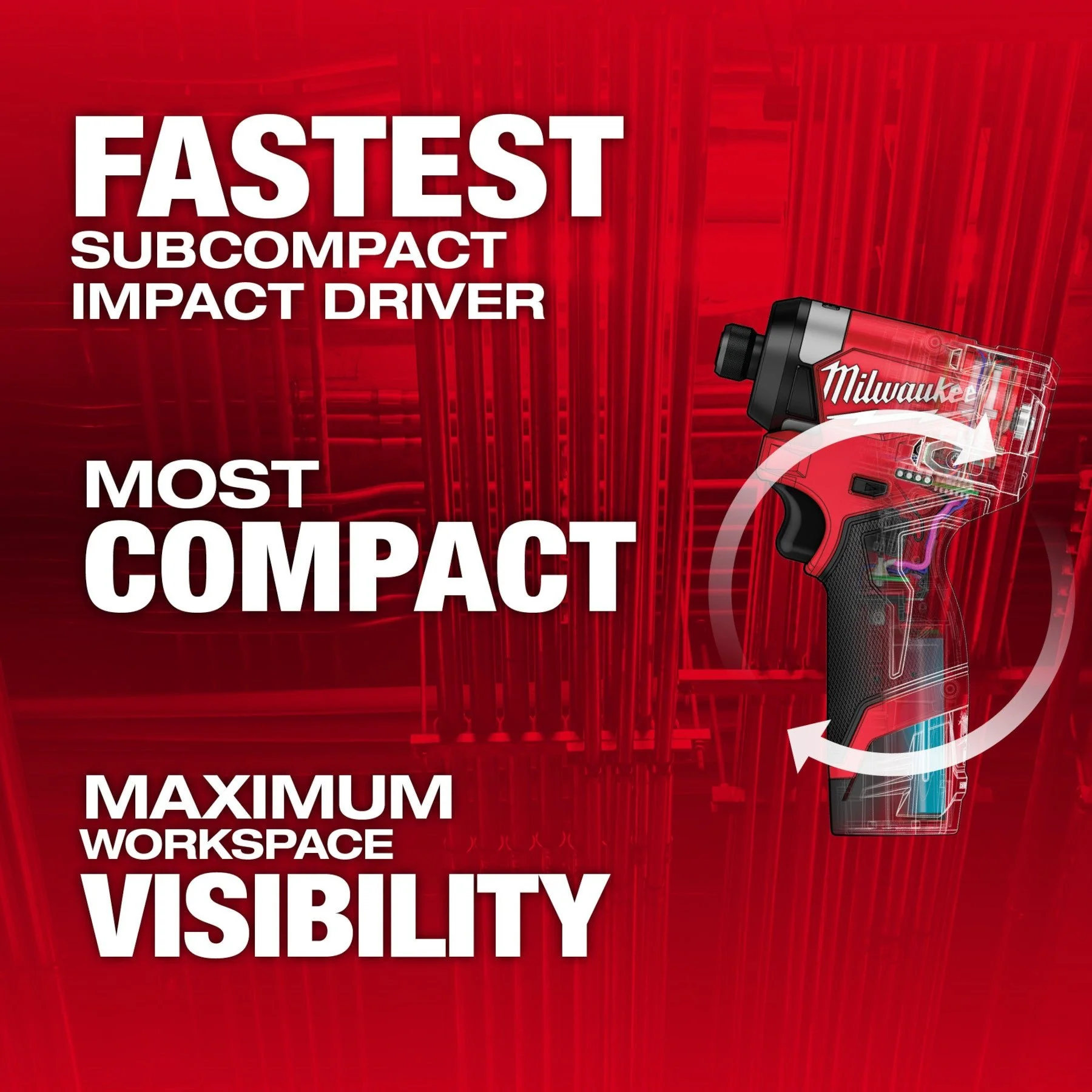 Milwaukee 3453-22 M12 FUEL™ 1/4" Hex Impact Driver Kit - Image 8