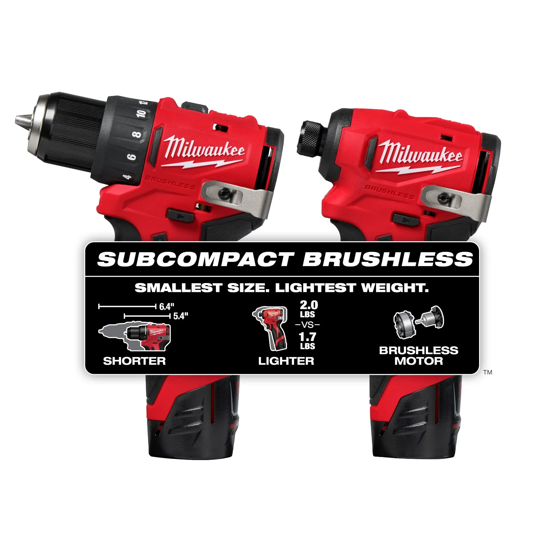 Milwaukee 3494-22 M12™ Subcompact Brushless 2-Tool Combo Kit - Image 4