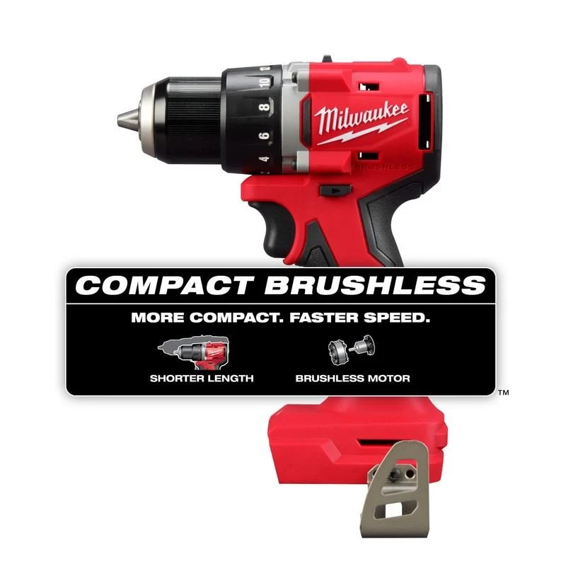 Milwaukee 3601-20 M18 Compact Brushless 1/2in Drill/ Driver - Image 5