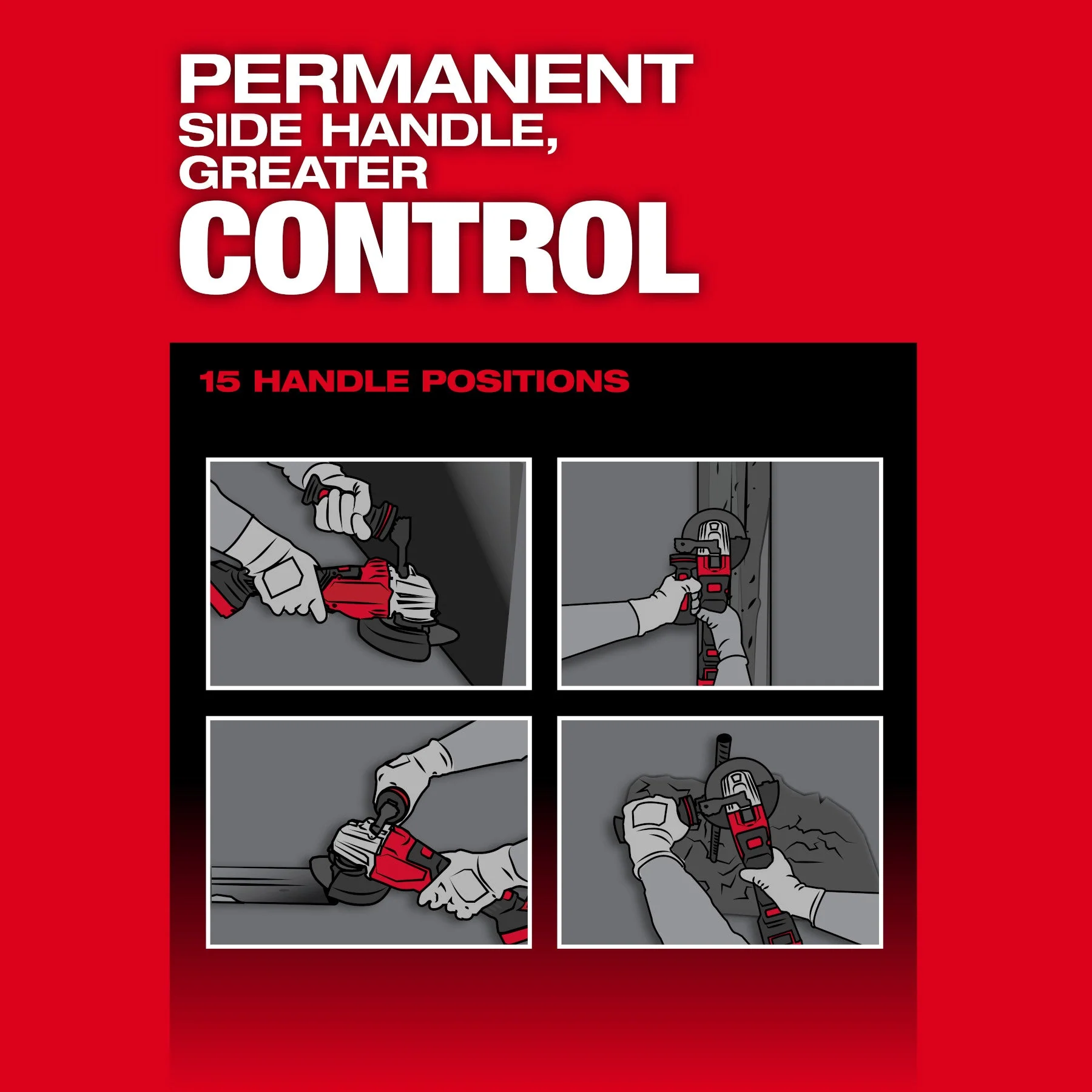 Milwaukee 3676-20 M18 FUEL™ 4 1/2" - 6" Dual Trigger Braking Grinder, Paddle Switch w/ ONE KEY™ - Image 25