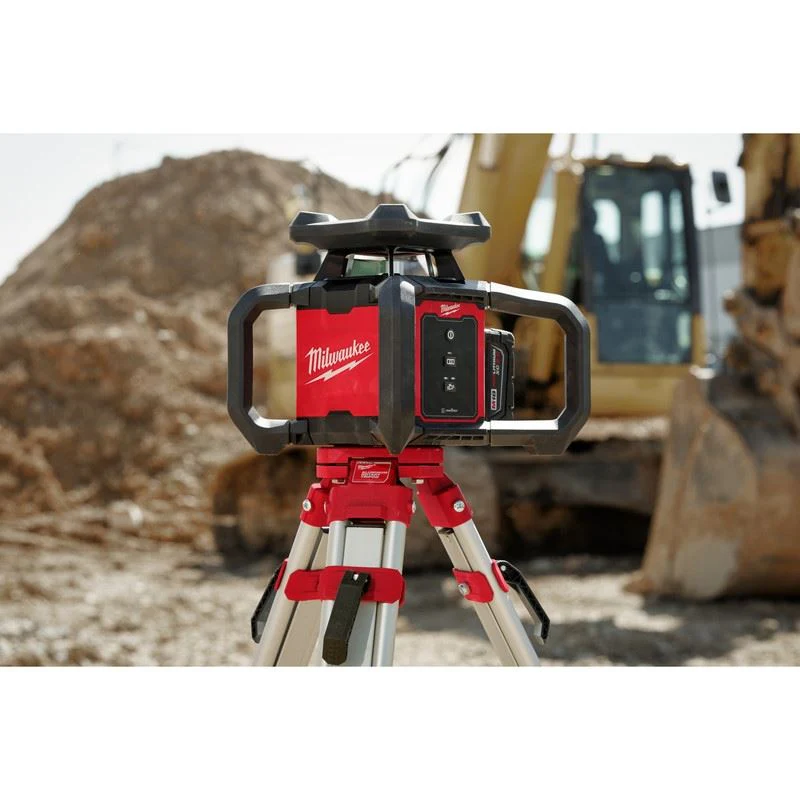 Milwaukee 3701-21T M18 Red Exterior Rotary Laser Level Kit w/ Receiver, Tripod, and Grade Rod - Image 14