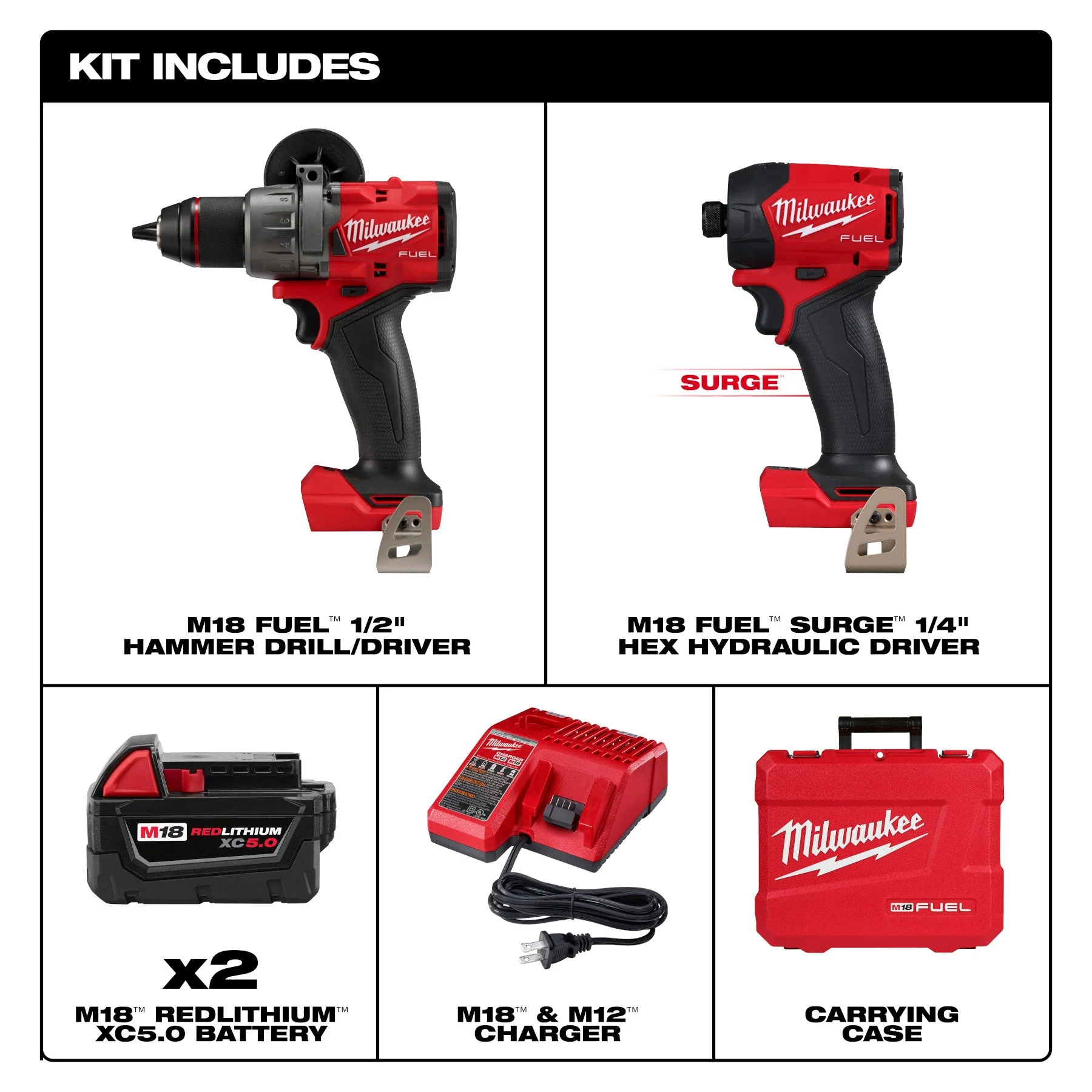 Milwaukee 3799-22 M18 FUEL™ 2-Tool Combo Kit - Image 2
