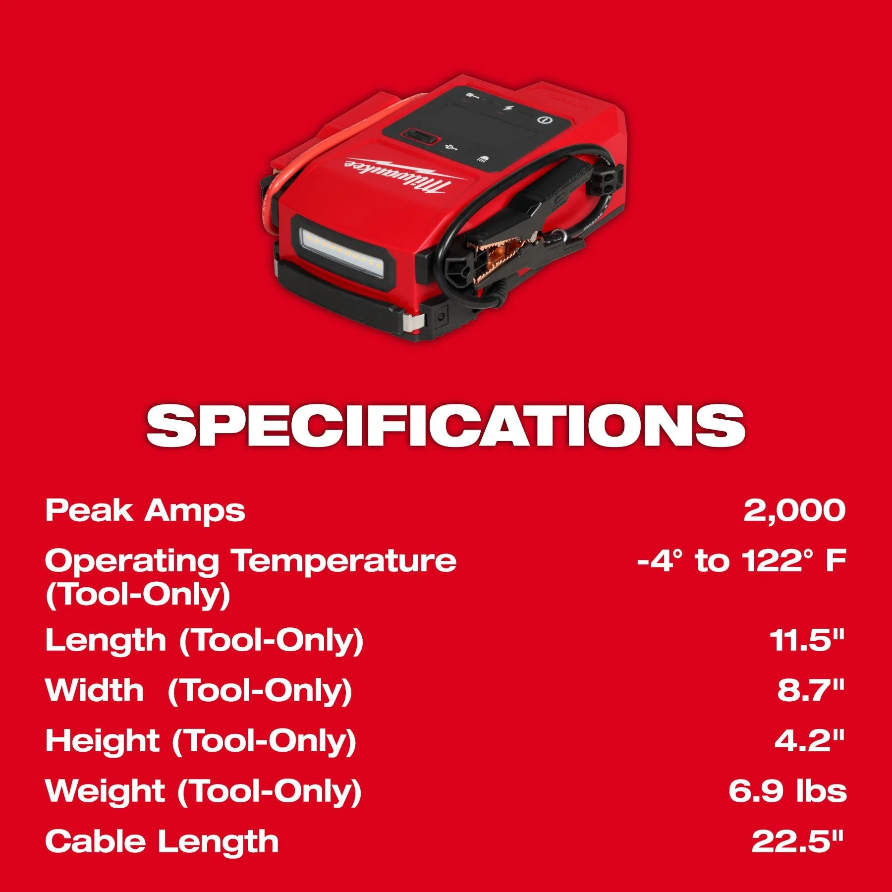 Milwaukee 3841-20 M18™ HOTSHOT™ Jump Starter - Image 20