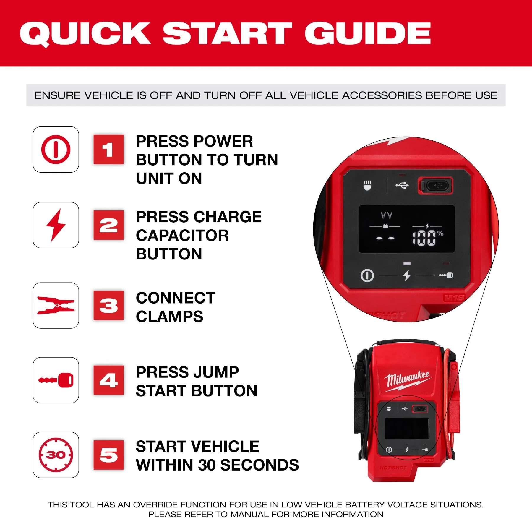 Milwaukee 3841-20 M18™ HOTSHOT™ Jump Starter - Image 9