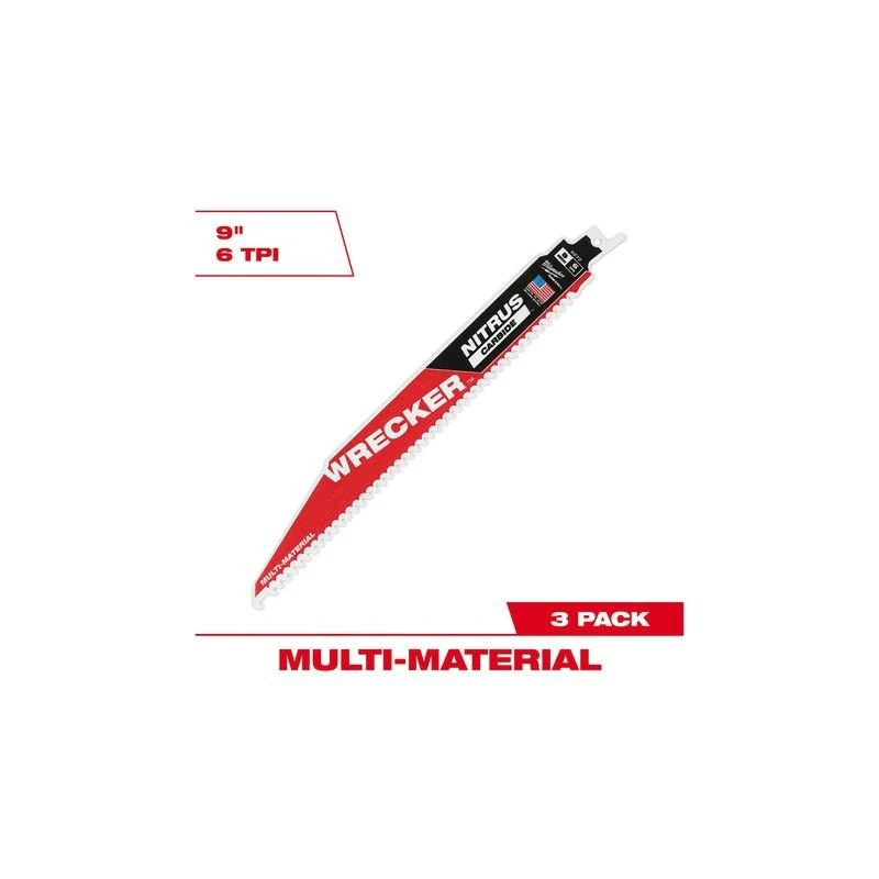 Milwaukee 48-00-5272 The WRECKER with Nitrus Carbide SAWZALL Blade - 9in - Image 6