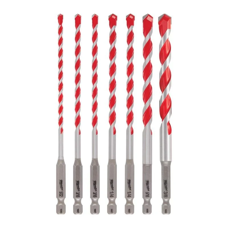 Milwaukee 48-20-9052 7PC. SHOCKWAVE Impact Duty Carbide Hammer Drill Bit Set - Image 2