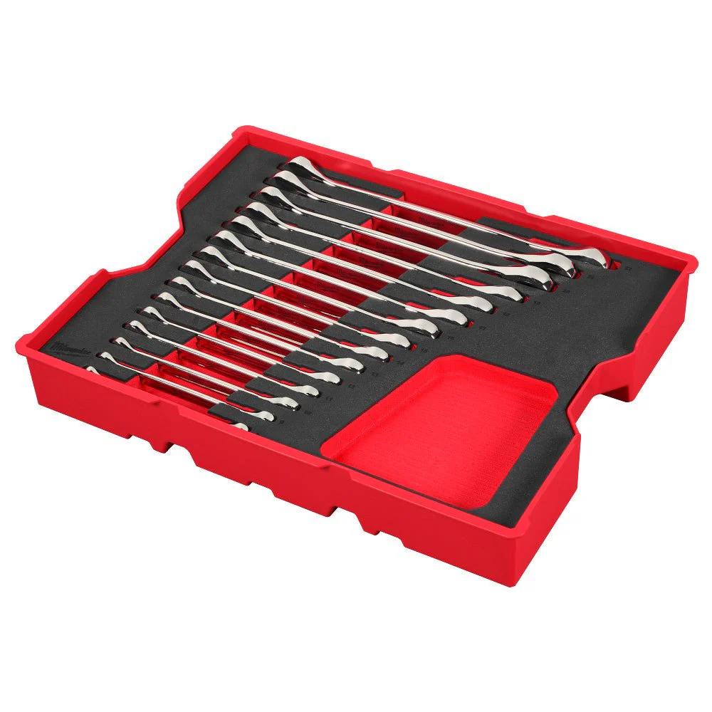 Milwaukee 48-22-0156 15pc. Metric Ratcheting Combination Wrench Set with Tray for PACKOUT™ Drawers - Image 11