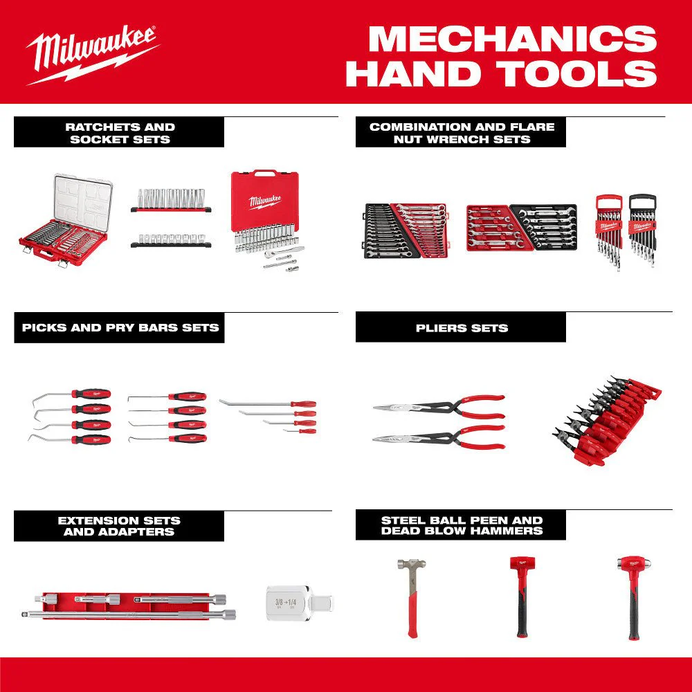 Milwaukee 48-22-0156 15pc. Metric Ratcheting Combination Wrench Set with Tray for PACKOUT™ Drawers - Image 9