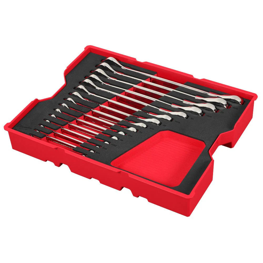 Milwaukee 48-22-0157 15pc. SAE Ratcheting Combination Wrench Set with Tray for PACKOUT™ Drawers - Image 11