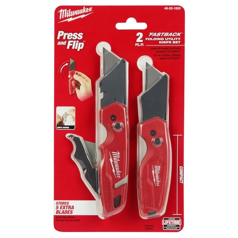 Milwaukee 48-22-1503 FASTBACK Folding Utility Knife Set - Image 3