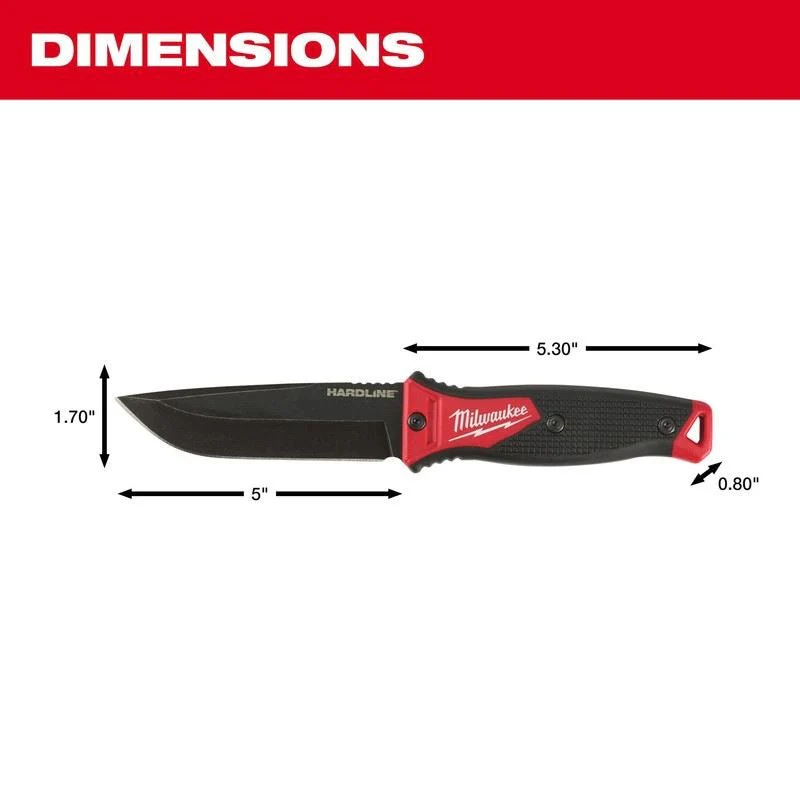 Milwaukee 48-22-1928 5in HARDLINE Fixed Blade Knife - Image 8