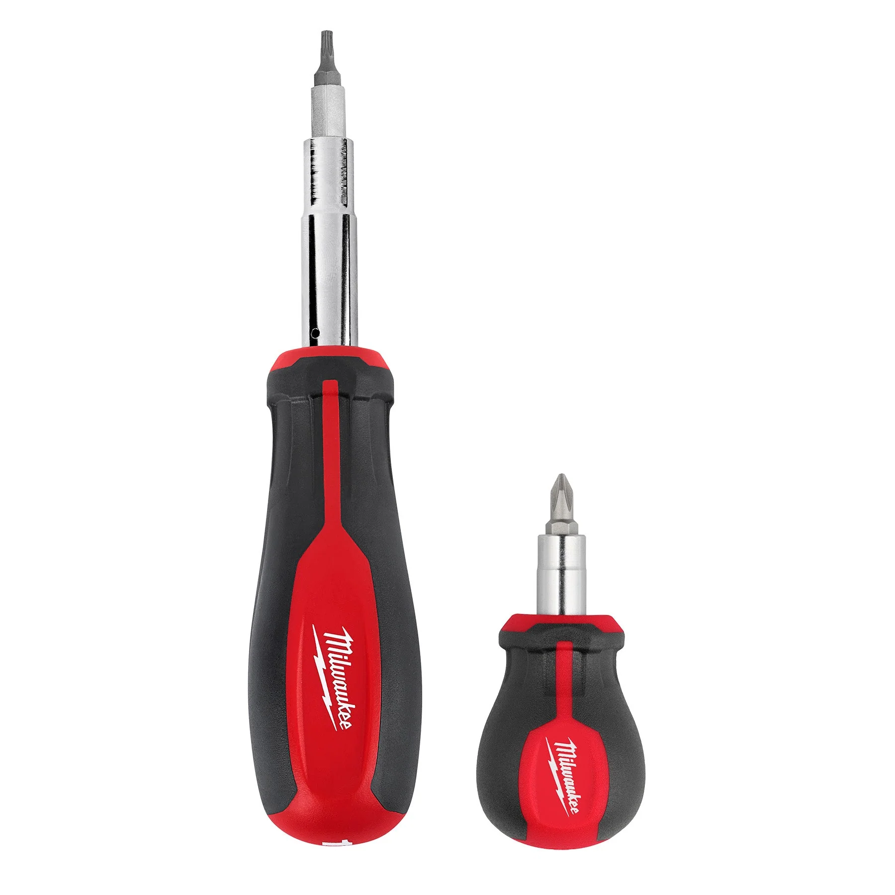 Milwaukee 48-22-2763 2pc 11-in-1 Multi-Bit Screwdriver and 6-IN-1 Stubby Multi-Bit Screwdriver Set - Image 3